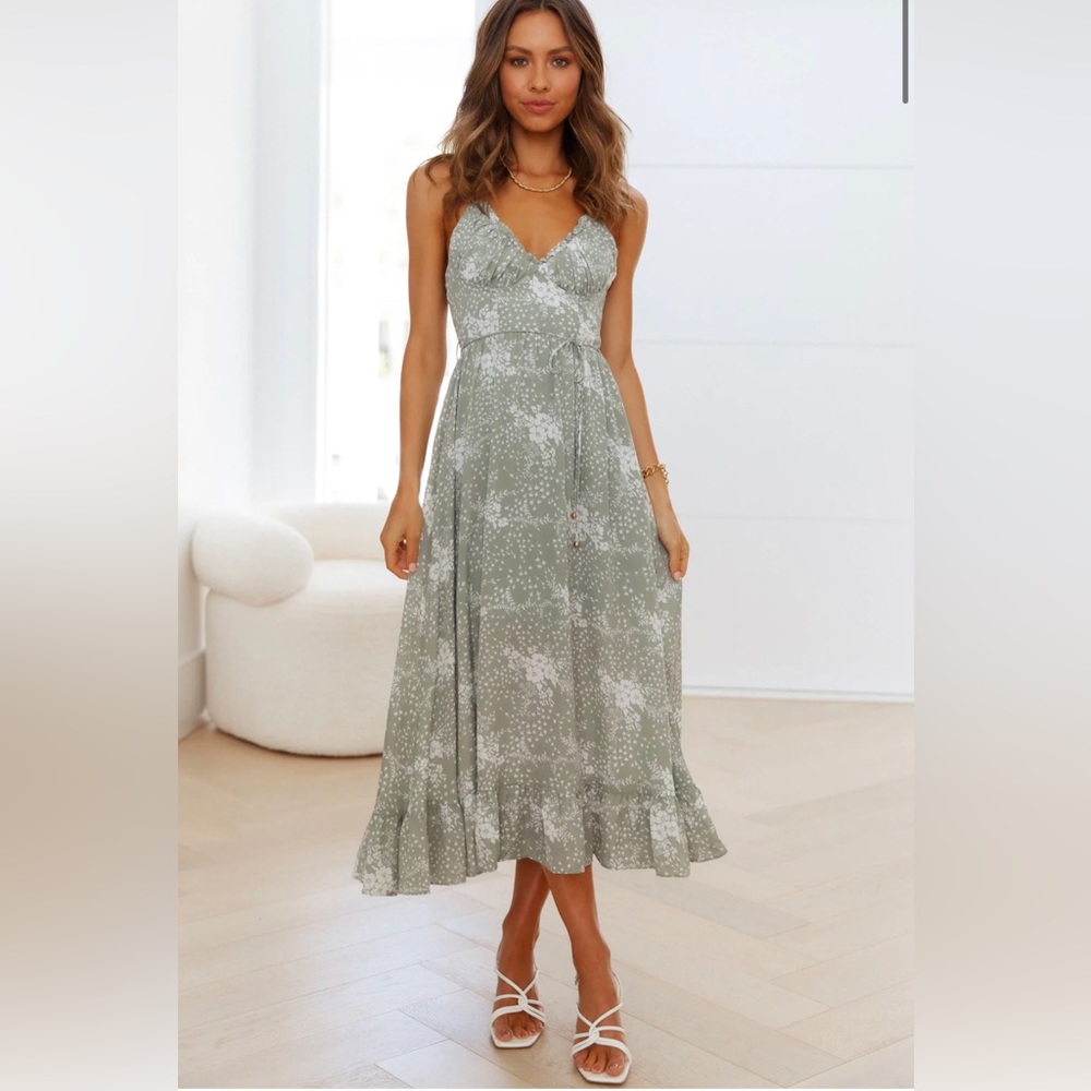 Sage Green Midi Dress
